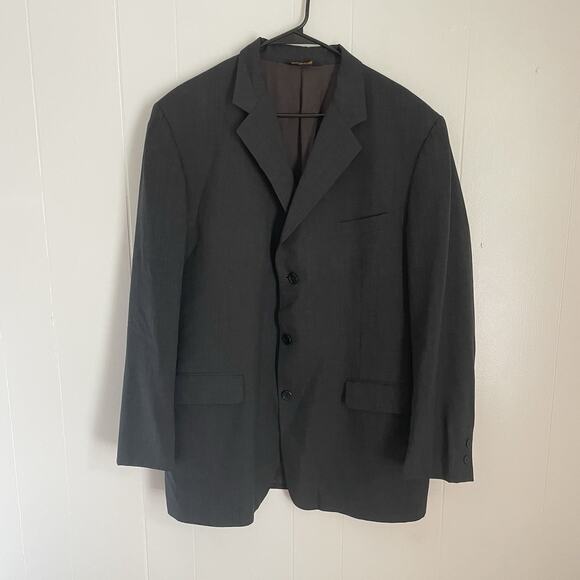 Brooks Brothers 1818 Makers Brooksease Blazer 44L Gray Wool Coat USA Union - Picture 1 of 12